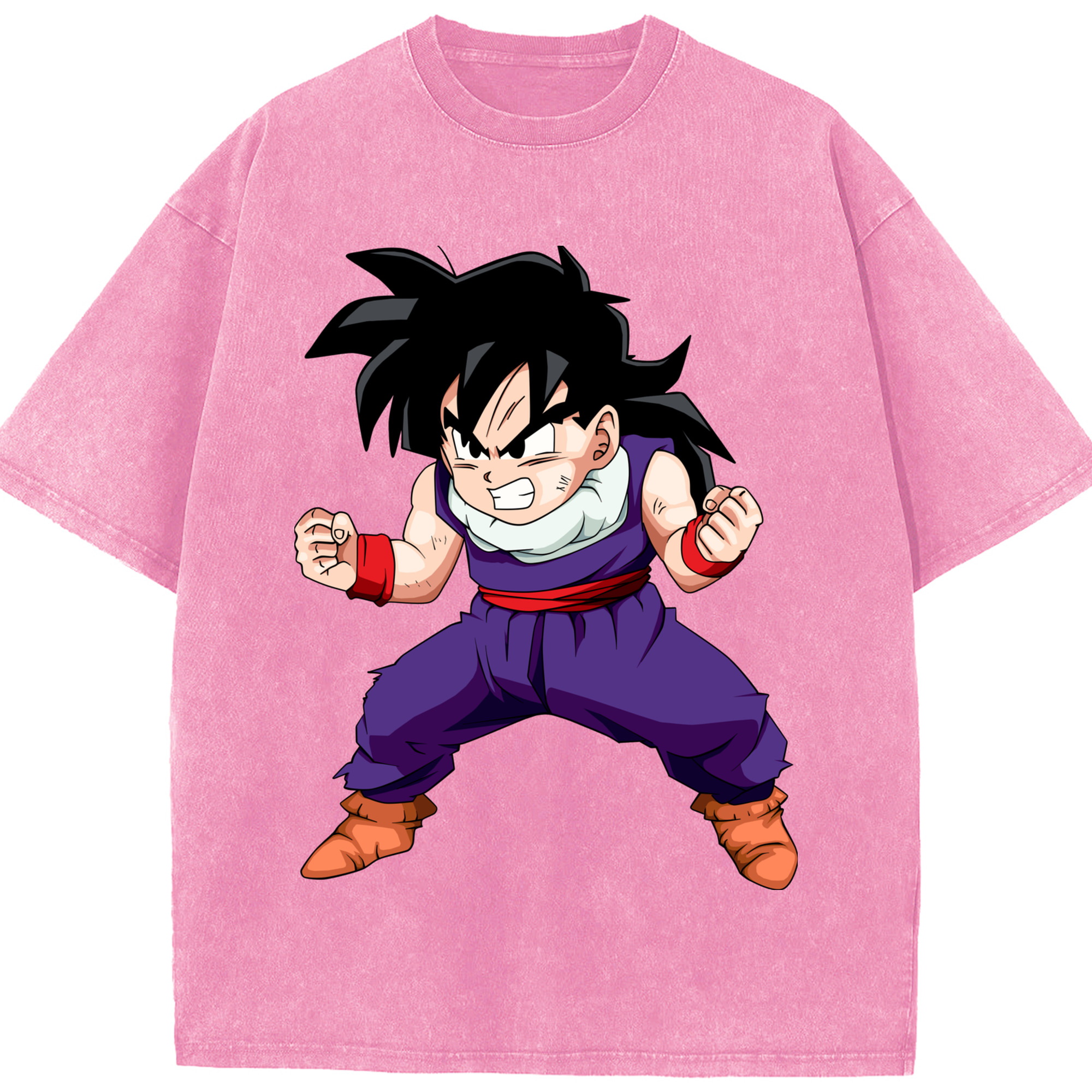 （画像用） ドラゴンボール 孫 悟飯（そんごはん）DRAGON BALL Son Gohan 綿100% ヴィンテージ風 半袖Tシャツ（フロントプリント）